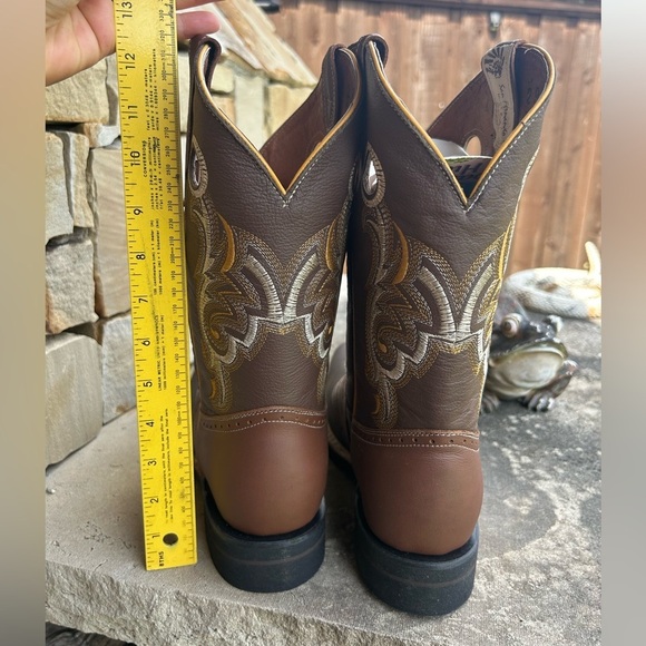 Men's Brown Leather San Fernando Western Rodeo Boots NewWB Sz-29 (US 10.5) LocBB - Picture 9 of 12